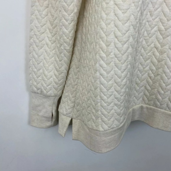 Mondetta Large pullover sweatshirt cream texture long sleeved Performance Luxury - Picture 3 of 5